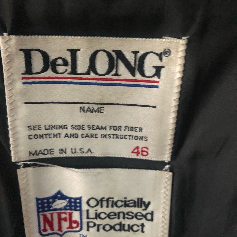Leather bomber jacket. Authentic vintage license Super Bowl size 46. - Picture 5 of 5
